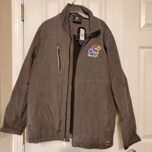 NWT KU Jayhawks Coat Gray Adult Unisex Medium